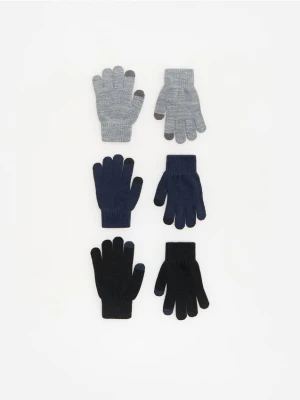 Reserved - Rękawiczki touch screen 3 pack - wielobarwny