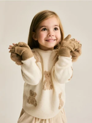 Reserved - Rękawiczki z futerkiem i uszami - brązowy