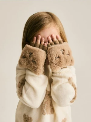 Reserved - Rękawiczki z futerkiem i uszami - brązowy