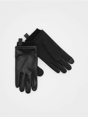 Reserved - Rękawiczki z imitacji skóry - czarny