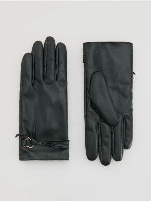 Reserved - Rękawiczki z ozdobną aplikacją - czarny