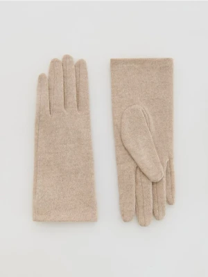 Zdjęcie produktu Reserved - Rękawiczki z wełną - kremowy