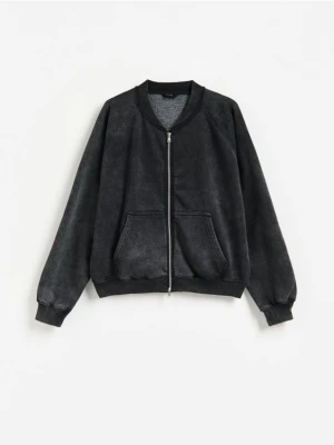 Reserved - Rozpinana bluza bomberka - ciemnoszary