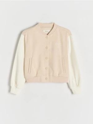 Reserved - Rozpinana bluza bomberka - kremowy