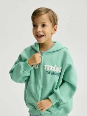 Reserved - Rozpinana bluza oversize - jasnoturkusowy