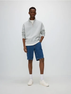 Reserved - Rozpinana bluza z efektem sprania - jasnoszary