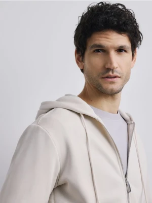 Reserved - Rozpinana bluza z kapturem - beżowy