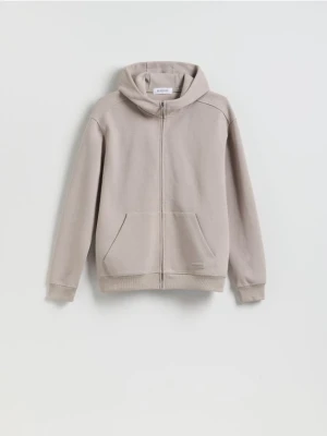 Reserved - Rozpinana bluza z kapturem - beżowy