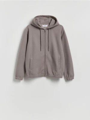 Reserved - Rozpinana bluza z kapturem - brązowy