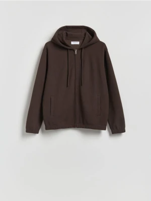 Reserved - Rozpinana bluza z kapturem - brązowy