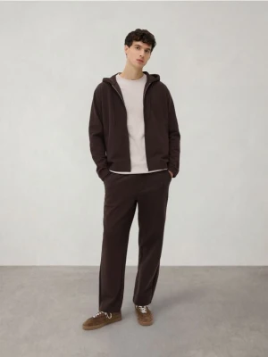 Reserved - Rozpinana bluza z kapturem - brązowy