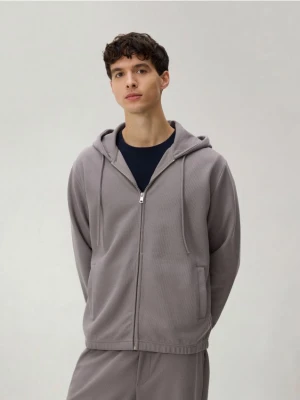 Reserved - Rozpinana bluza z kapturem - brązowy