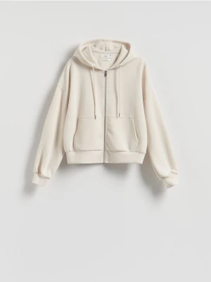 Reserved - Rozpinana bluza z modalem - beżowy