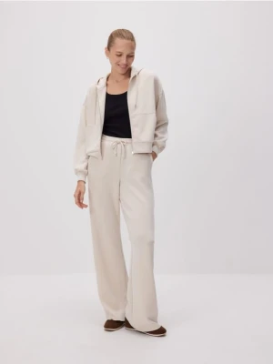 Reserved - Rozpinana bluza z modalem - beżowy