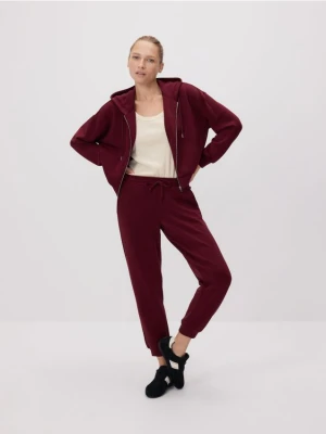 Reserved - Rozpinana bluza z modalem - bordowy