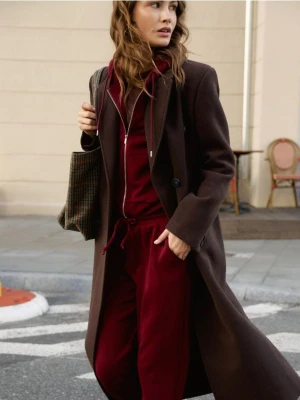 Reserved - Rozpinana bluza z modalem - bordowy