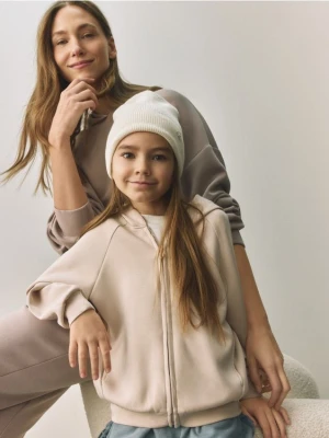 Reserved - Rozpinana bluza z modalem - brązowy