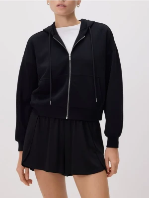 Reserved - Rozpinana bluza z modalem - czarny
