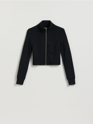 Reserved - Rozpinana bluza z modalem - czarny