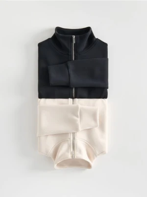 Reserved - Rozpinana bluza z modalem - czarny