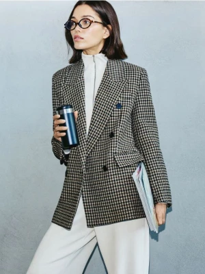 Reserved - Rozpinana bluza z modalem - kremowy