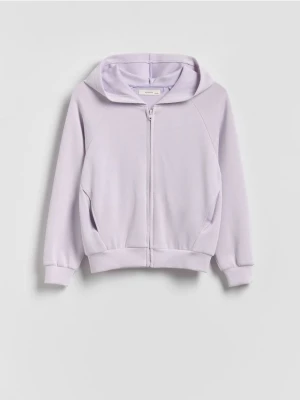 Reserved - Rozpinana bluza z modalem - lawendowy