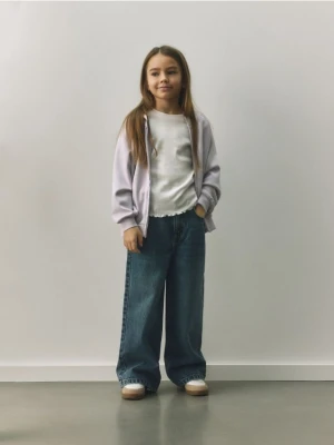 Reserved - Rozpinana bluza z modalem - lawendowy