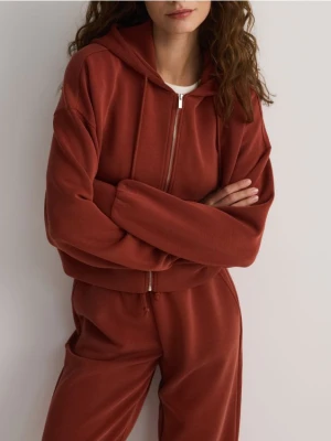 Zdjęcie produktu Reserved - Rozpinana bluza z modalem - miedziany