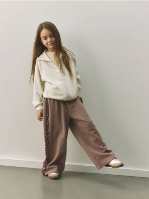 Reserved - Rozpinana bluza z modalem - złamana biel