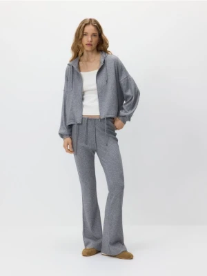 Reserved - Rozpinana bluza z wiskozą - ciemnoszary