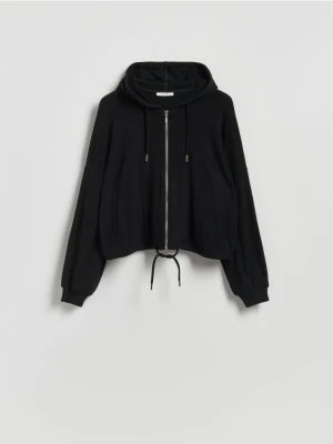 Reserved - Rozpinana bluza z wiskozą - czarny