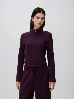 Reserved - Rozpinana bluza ze stójką - ciemnofioletowy