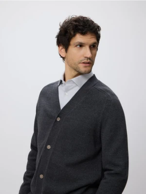 Reserved - Rozpinany kardigan - beżowy