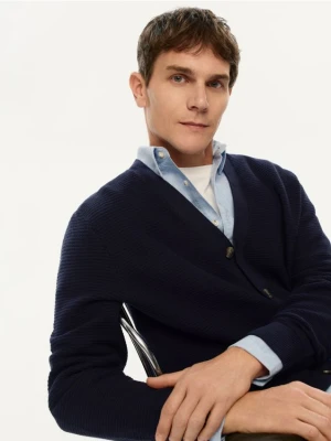 Reserved - Rozpinany kardigan - granatowy