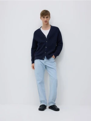 Reserved - Rozpinany kardigan - granatowy