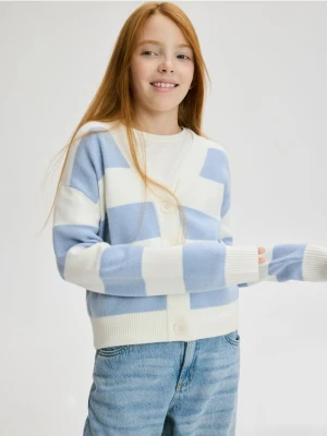 Reserved - Rozpinany kardigan z wiskozą - jasnoniebieski