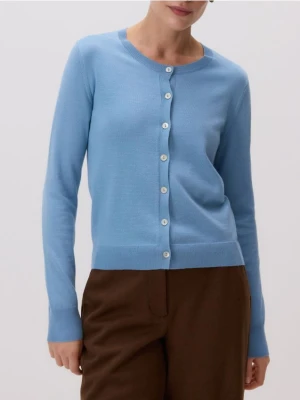 Reserved - Rozpinany kardigan z wiskozą - jasnoturkusowy