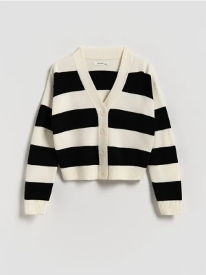 Reserved - Rozpinany kardigan z wiskozą - wielobarwny