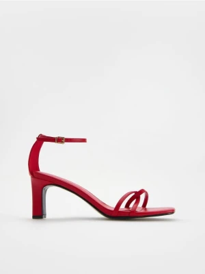 Reserved - Sandały na obcasie - czerwony