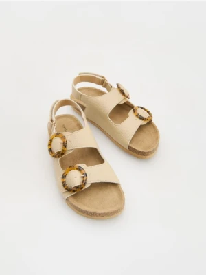 Reserved - Sandały na rzepy - beżowy