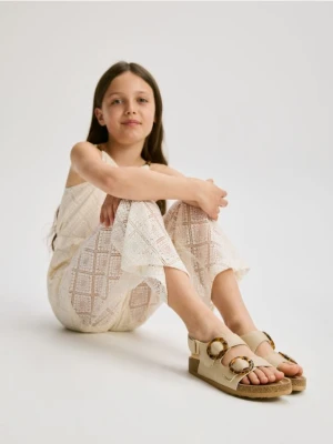 Reserved - Sandały na rzepy - beżowy