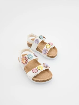 Reserved - Sandały na rzepy - biały