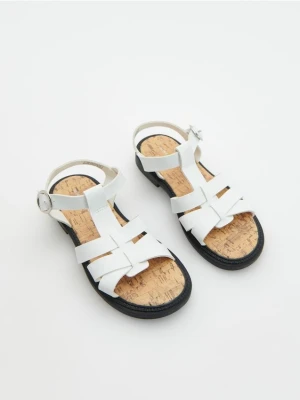 Reserved - Sandały rzymianki - biały