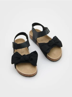 Reserved - Sandały z kokardą - czarny