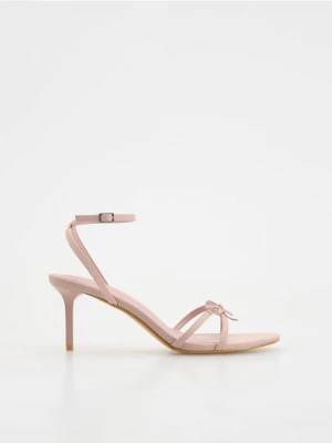 Reserved - Sandały z kokardką - różowy