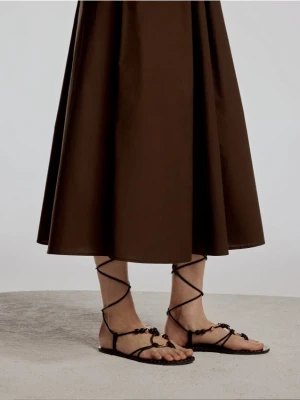 Reserved - Sandały z paskami - ciemnobrązowy