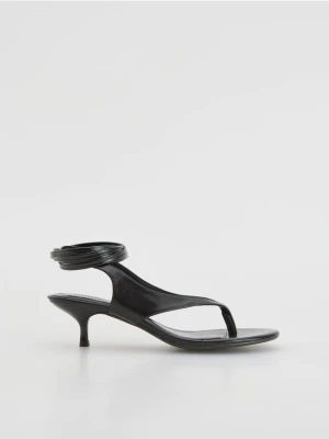 Reserved - Sandały z wiązaniem wokół kostki - ciemnobrązowy