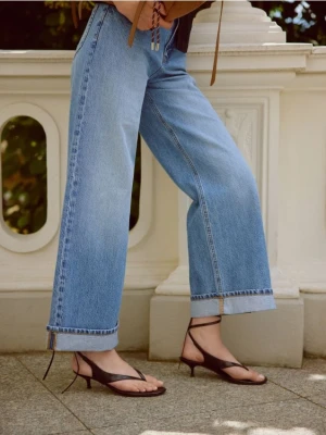 Reserved - Sandały z wiązaniem wokół kostki - ciemnobrązowy