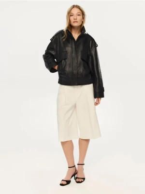 Reserved - Sandały ze skóry owczej - czarny