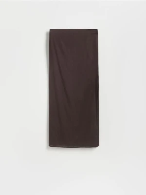 Reserved - Sarong z dodatkiem lnu - ciemnobrązowy